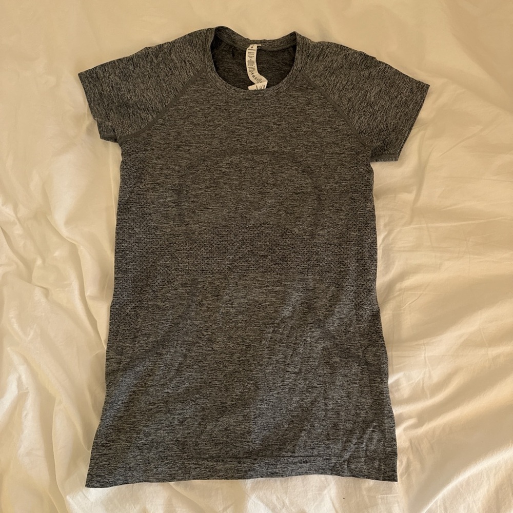 Grey Lululemon swiftly tech short sleeve top